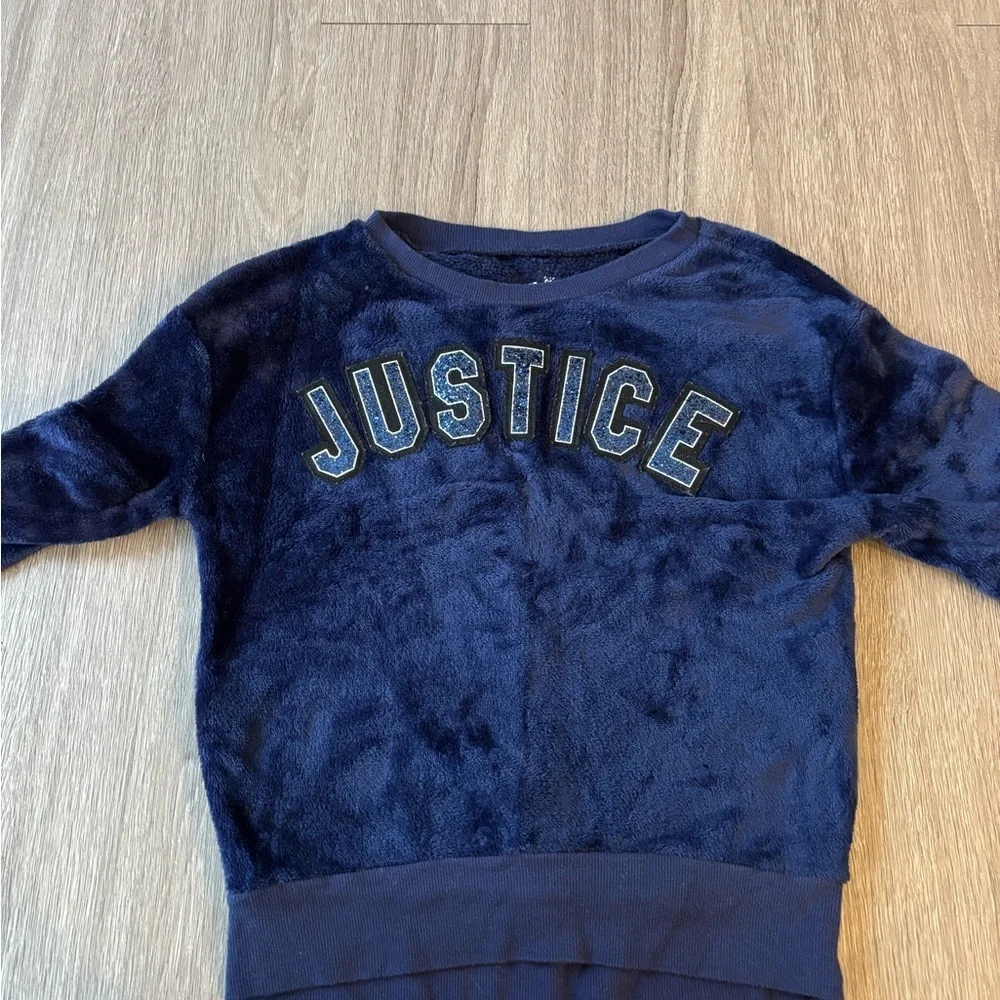 Justice Plush Navy Sweatshirt for Kids